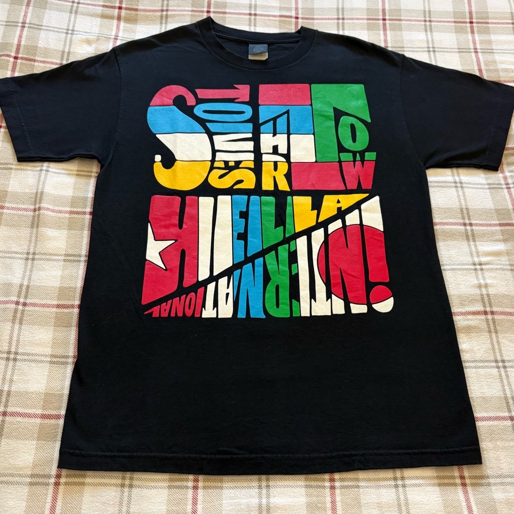 Volcom Stones Throw Graphic T-Shirt Size M Black Colorblock Logo